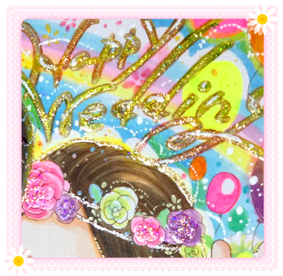 細い文字にもラメを塗る事ができます♪